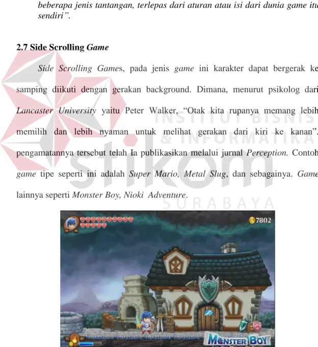 Gambar 2.1 Side Scrolling Games Monster Boy  (Sumber: retrogamingmagazine.com/2015) 