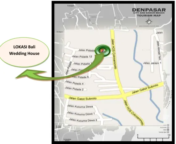 Gambar 2 : Peta Rencana Lokasi  Sumber : Denpasar Map.com LOKASI Bali 