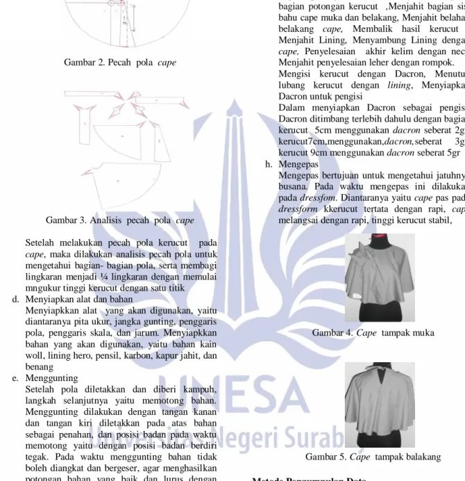 Gambar 2. Pecah  pola cape