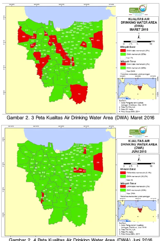 Gambar 2. 3 Peta Kualitas Air Drinking Water Area (DWA) Maret 2016 