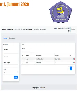 Gambar 7. Tampilan Form Login  b.  Form Utama Tata Usaha 