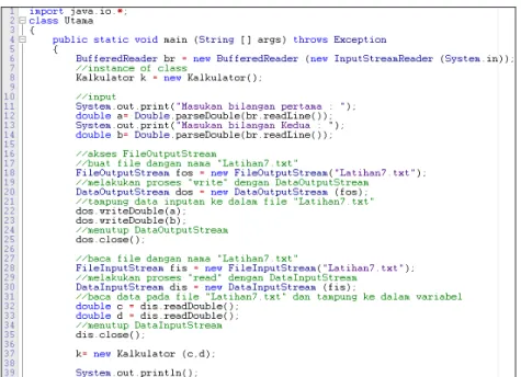 Gambar script pada bagian atas  Keterangan: 