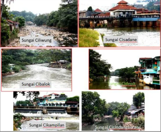 Gambar 3.3. Kondisi Fisik Sungai di Kota Bogor 