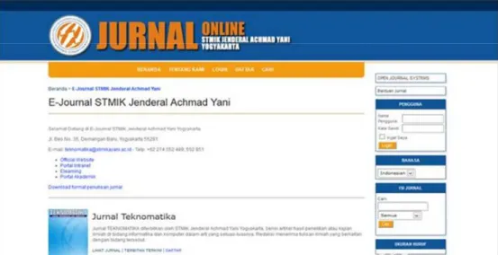 Gambar 15 Halaman site-level e-journal 