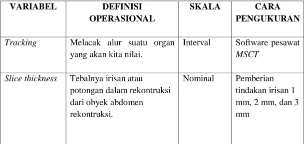 Tabel 4. Definisi operasional, variabel dan skala pengukuran 
