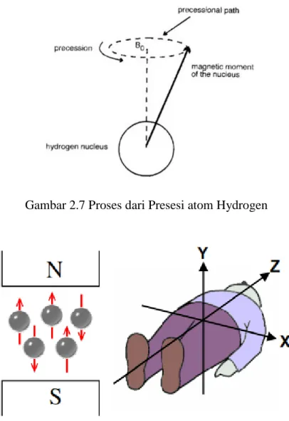 Gambar 2.7 Proses dari Presesi atom Hydrogen 