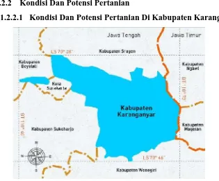 Gambar 1 . 1 Peta Kabupaten KaranganyarSumber (http://www.karanganyarkab.go.id,2016)