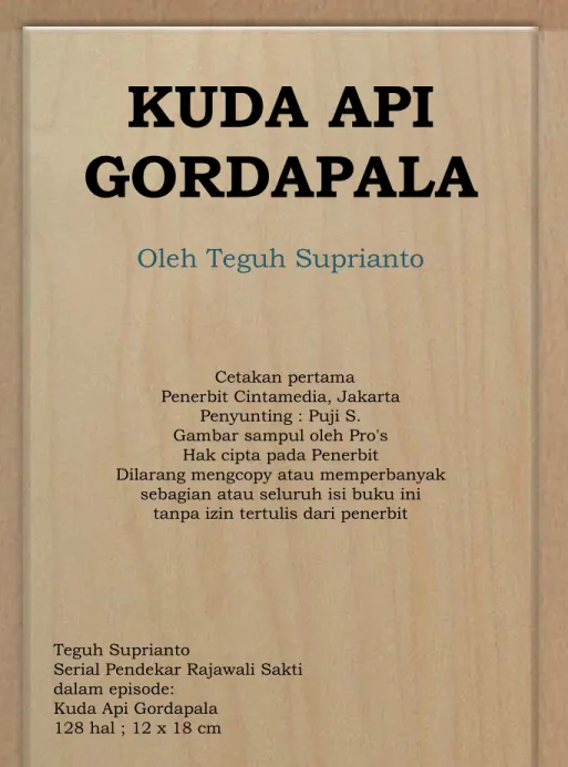 Gambar sampul oleh Pro's   Hak cipta pada Penerbit  