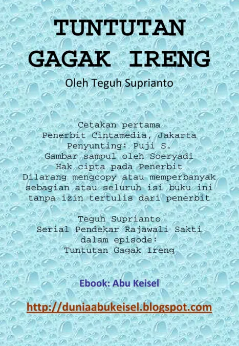 Gambar sampul oleh Soeryadi  Hak cipta pada Penerbit 