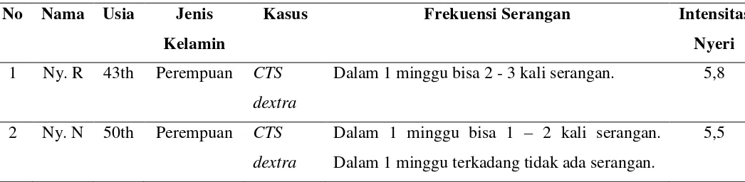 Tabel 1.1 Karakteristik Responden 