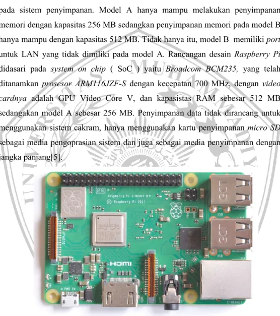 Gambar 2.2 Perangkat Raspberry Pi 3 