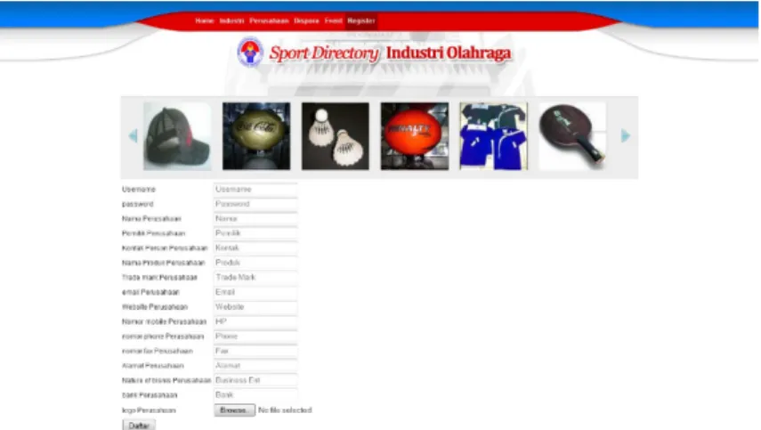 Gambar 17. Menu Pendaftaran 