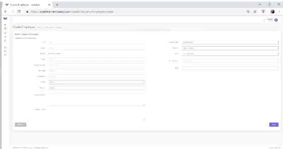 Gambar 5. Form Input Data Pegawai 