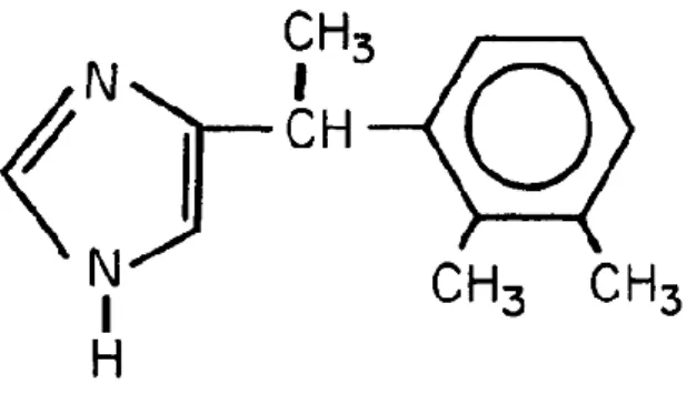 Gambar 1  Struktur kimia medetomidine (Vainio et al. 1989) 