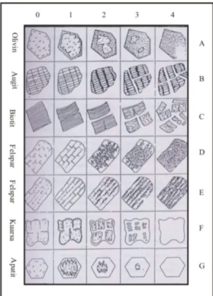 Gambar 3.4 Berbagai mineral hasil ubahan akibat proses pelapukan  (Patrick, 1993 op cit