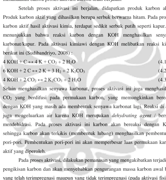 Hasil Proses Aktivasi Karbon Pembuatan Karbon Aktif Dari Ampas Tebu