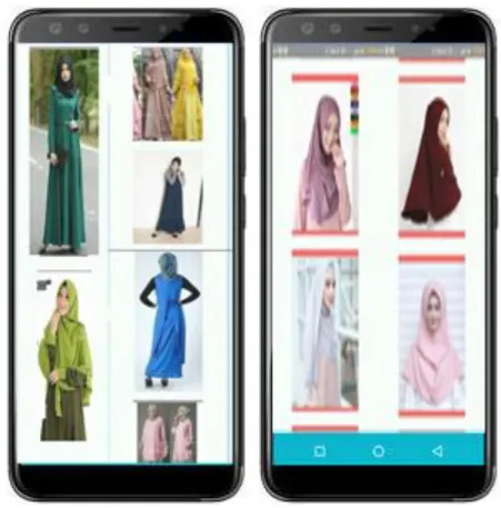Gambar 3. Implementasi Halaman Daftar Hijab dan Busana 