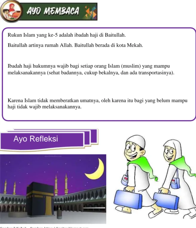 Gambar 7 Ka’bah - Sumber: https://karitur.blogspot.com  Gambar 8 Berhaji - Sumber: https://www.ayatdoaislam.com 