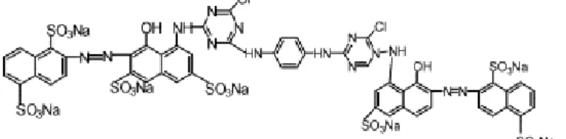 Gambar 1. Struktur molekul Color Index Reative Orange 84 