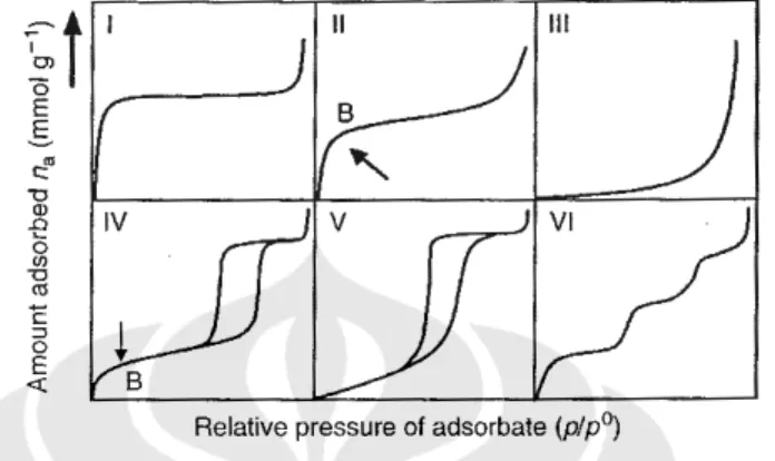 Gambar 2.1  Kurva Adsorpsi isotermis  (Mars H. dan F. Reinoso, 2006) 