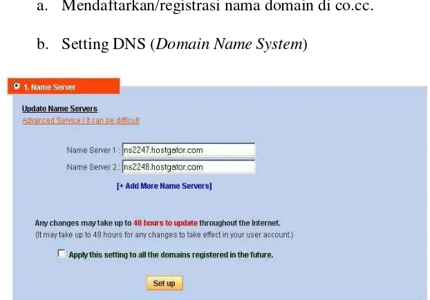Gambar 5.4 Setting DNS 