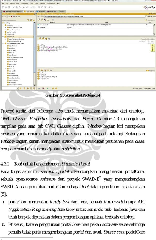 Gambar 4.3 Screenshot Protégé 3.4 