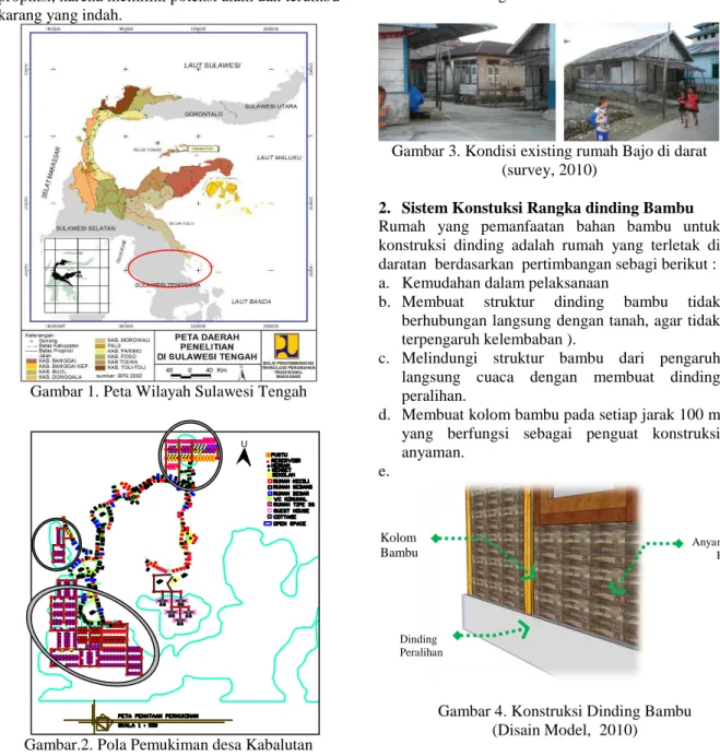 Gambar 3. Kondisi existing rumah Bajo di darat  (survey, 2010) 