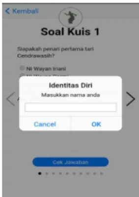 Gambar 14. Implementasi Tampilan kuis