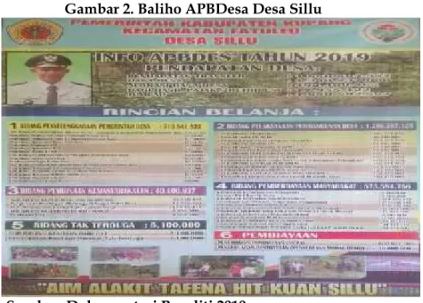 Gambar 2. Baliho APBDesa Desa Sillu