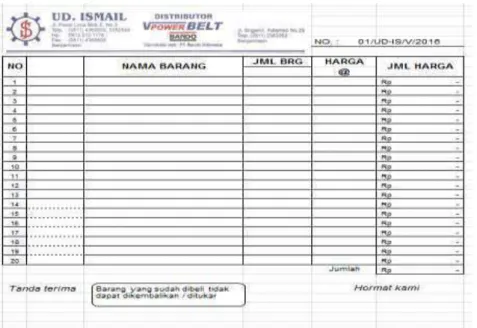 Gambar 15  Nota UD Ismail 