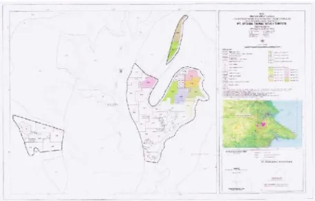 Gambar  2.1  Peta  Rencana  Kerja  UPHHK  –  HA  PT  Utama  Damai  Indah  Timber Kabupaten Berauu Provinsi Kalimantan Timur 