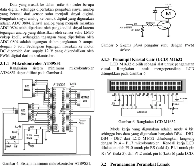 Gambar 4  Sistem minimum mikrokontroler AT89S51. 