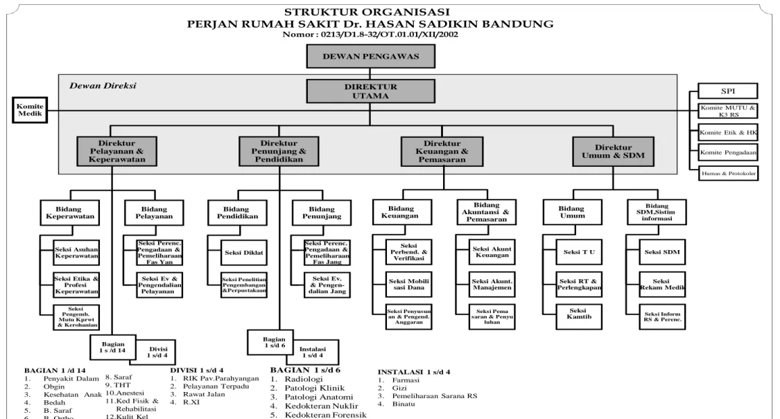 Gambar 2.2 Struktur Organisasi R.S. Hasan Sadikin