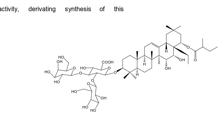Figure 1 Structure of insecticidal compound from B. asiatica (F734) 