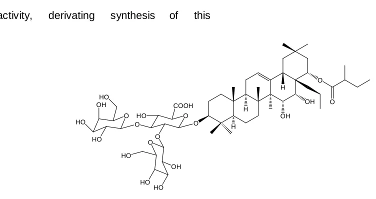 Figure 1 Structure of insecticidal compound from B. asiatica (F734) 