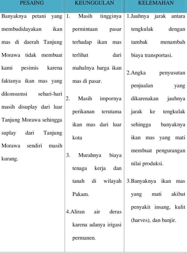 Tabel 2.4.8   Analisis Pasar 