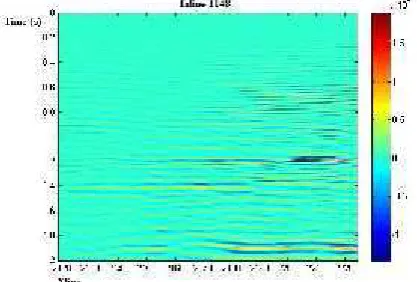 Gambar 3. Data Seismik dalam dua dimensi, Inline 1148.