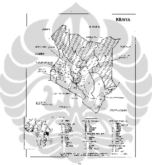 Gambar 2.1. Peta Wilayah Kenya. 