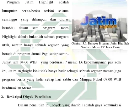 Gambar 3.6. Bumper Program Jatim Highlight 