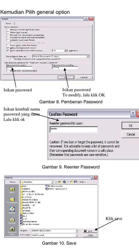 Gambar 8. Pemberian Password