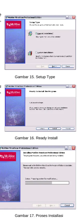 Gambar 15. Setup Type 