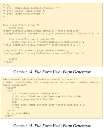 Gambar 14. File Form Hasil Form Generator 