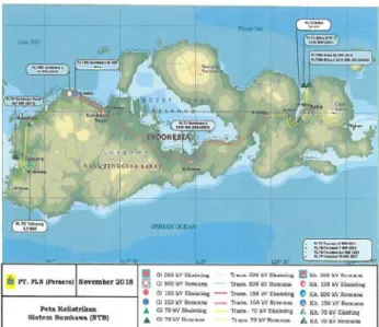Gambar 3: Peta Sistem Kelistrikan Pulau Sumbawa 
