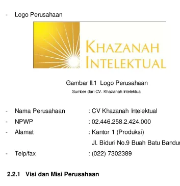 Gambar II.1 Logo Perusahaan 
