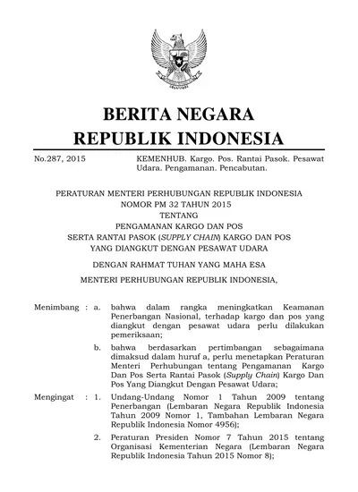 2 3 Peraturan Presiden Nomor 24 Tahun 2010 Tentang Kedudukan Tugas Dan Fungsi Kementerian