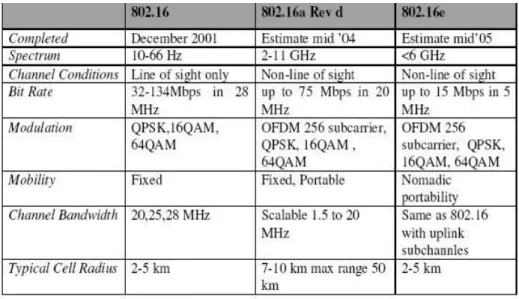 Gambar 6. Standard Wimax
