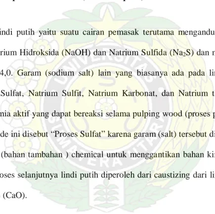 Tabel  2.2 : Komposisi Lindi Putih 