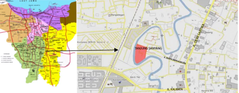 Gambar 4 . Lokasi Tanjung Sanyang Kelurahan Cawang 