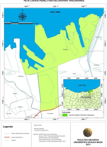 Gambar 1: Peta Daerah Penelitian Kawasan Kumuh Pesisir Semarang 