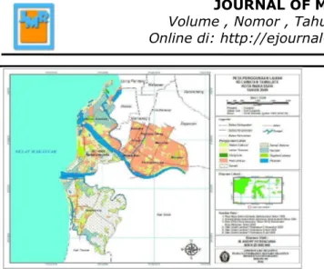 Gambar 9. Peta penggunaan lahan pesisir  Kecamatan Tamalate Kota Makassar tahun 2009 